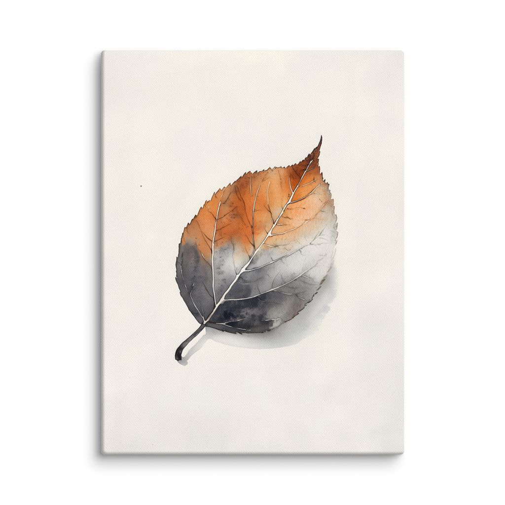 Single Leaf — Japandi ma canvas, minimalist Japanese wall art