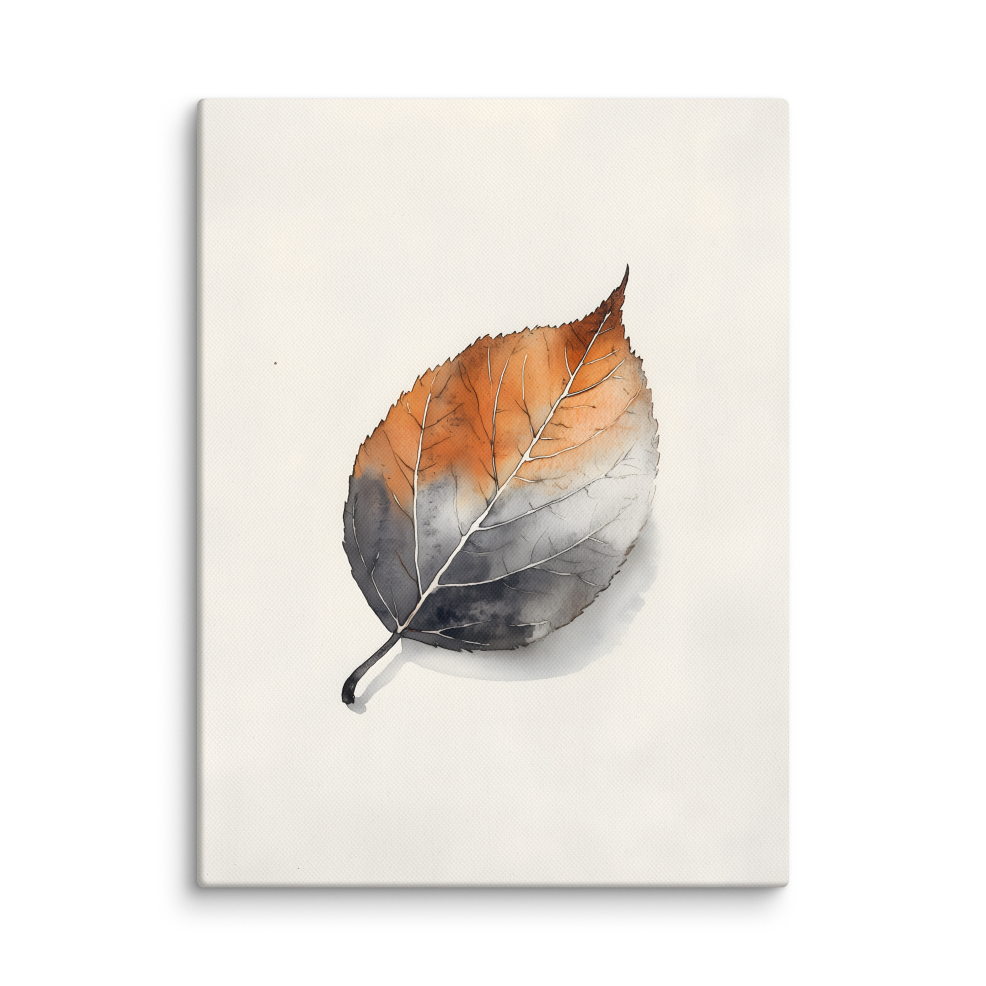 Single Leaf — Japandi ma canvas, minimalist Japanese wall art