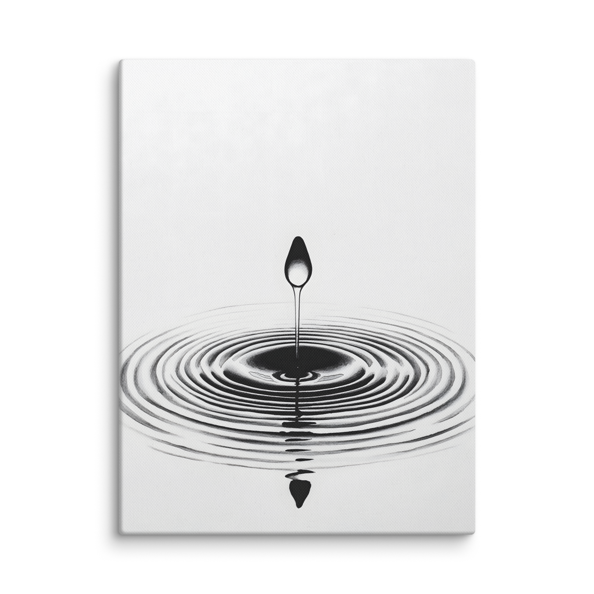 Waterdrop — Japandi zen nature canvas, minimalist Japanese wall art