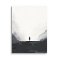 Distant Figure — Japandi ma canvas, minimalist Japanese wall art