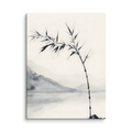 Bamboo in Wind — Japandi zen ink canvas, minimalist Japanese wall art