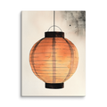 Paper Lantern — Japandi wabi-sabi canvas, minimalist Japanese wall art