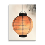 Paper Lantern — Japandi wabi-sabi canvas, minimalist Japanese wall art