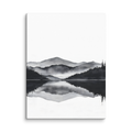 Still Water — Japandi zen ink canvas, minimalist Japanese wall art