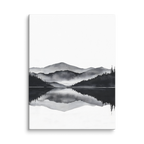 Still Water — Japandi zen ink canvas, minimalist Japanese wall art