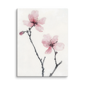 Cherry Absence — Japandi zen nature canvas, minimalist Japanese wall art