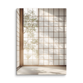 Shoji Light — Japandi komorebi canvas, minimalist Japanese wall art