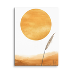 Golden Hour — Japandi komorebi canvas, minimalist Japanese wall art