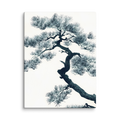 Pine Silhouette — Japandi zen nature canvas, minimalist Japanese wall art