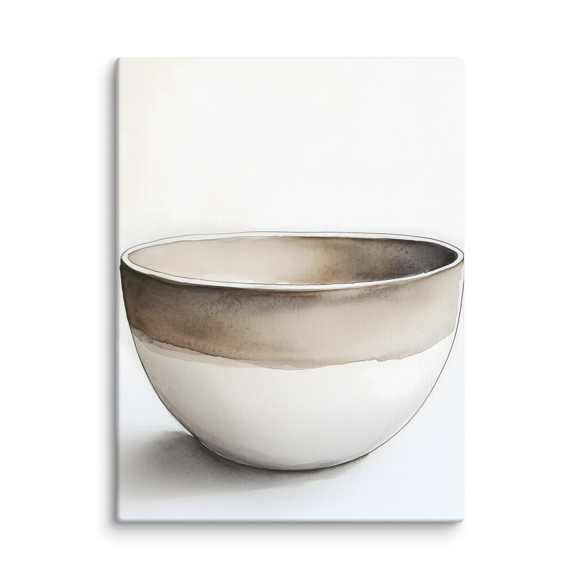 Clay Form — Japandi wabi-sabi canvas, minimalist Japanese wall art