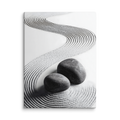 Pebble Garden — Japandi zen nature canvas, minimalist Japanese wall art