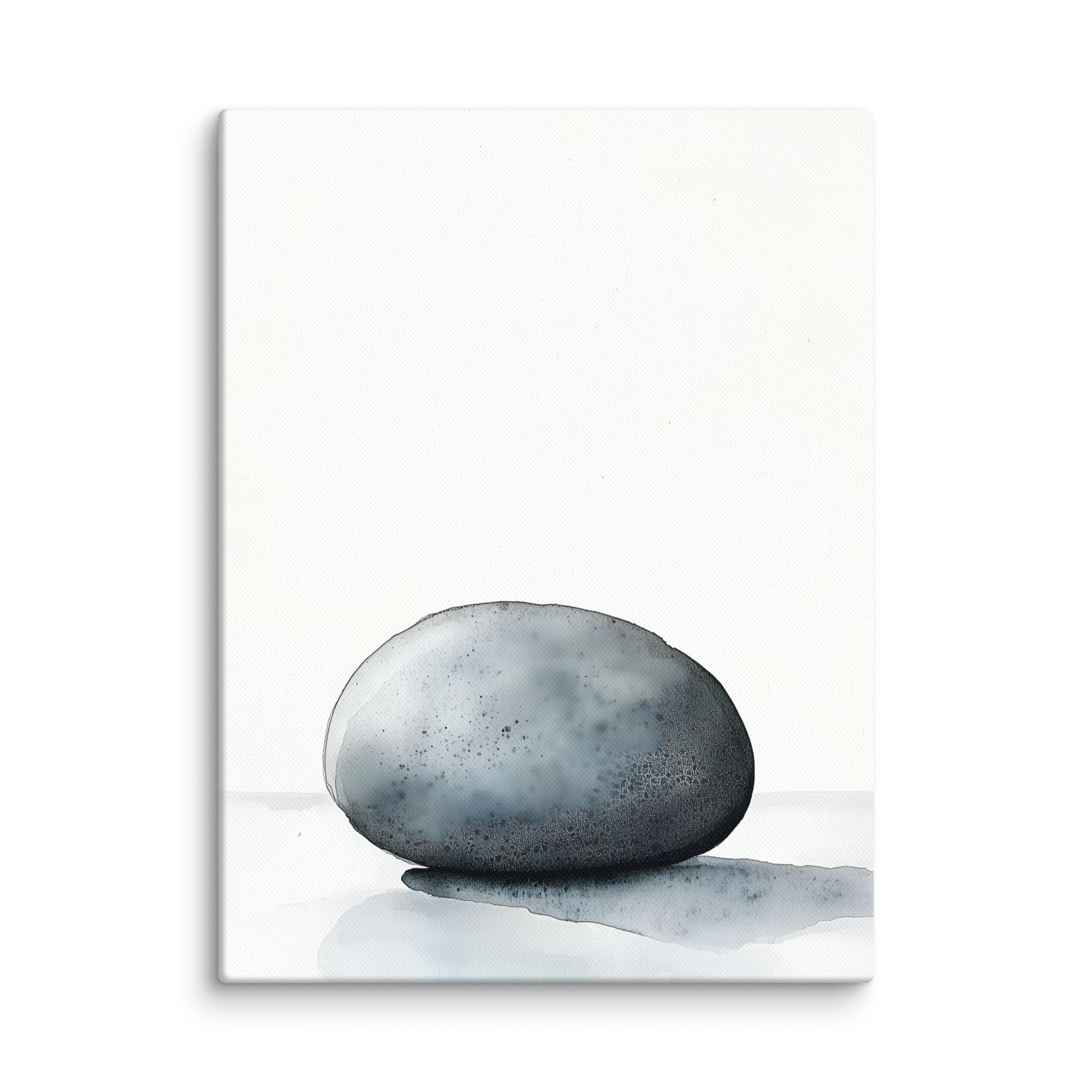 Worn Stone — Japandi wabi-sabi canvas, minimalist Japanese wall art