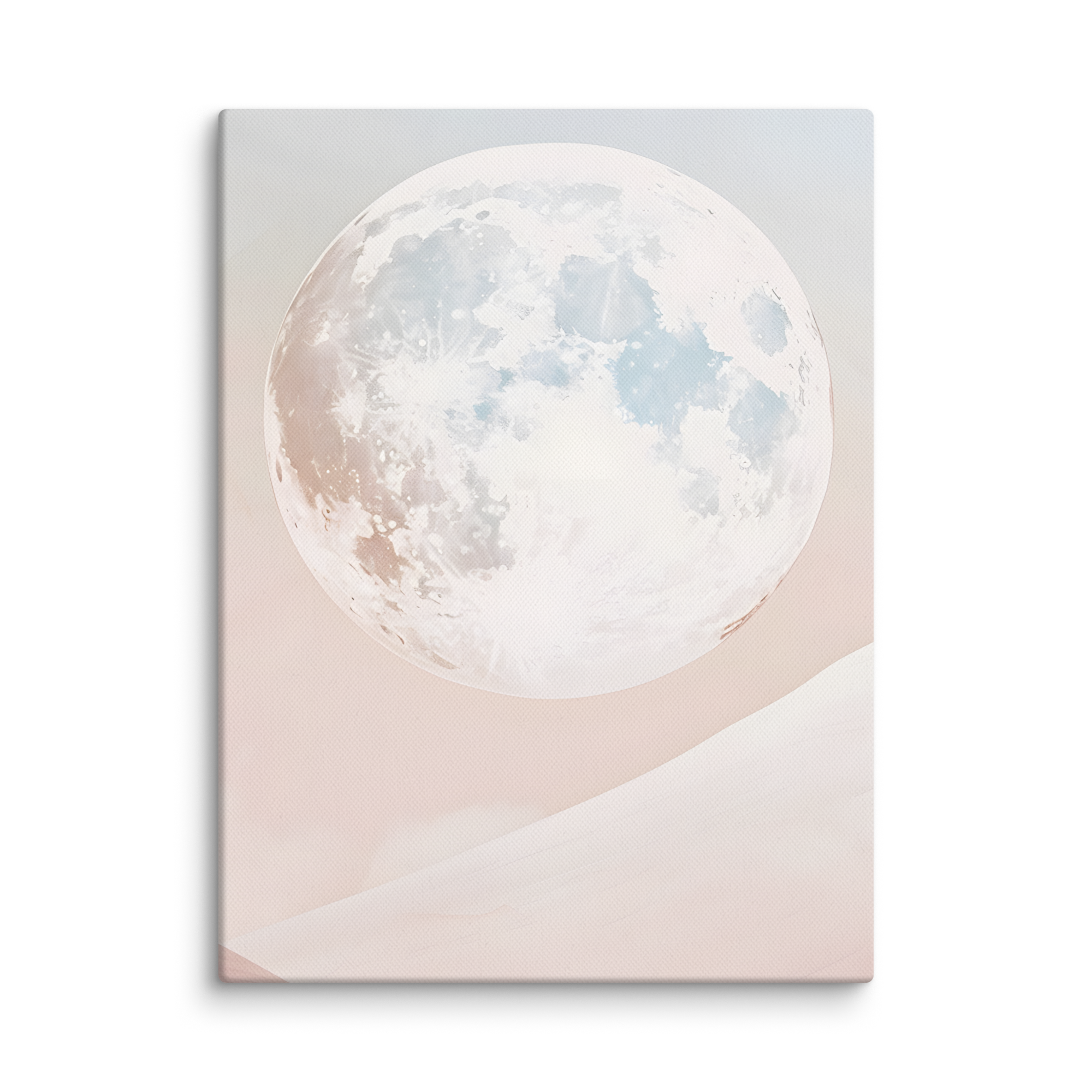 Moon — Japanese minimalist zen ink canvas wall art