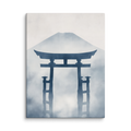 Indigo Pilgrimage — Japanese minimalist zen nature canvas wall art