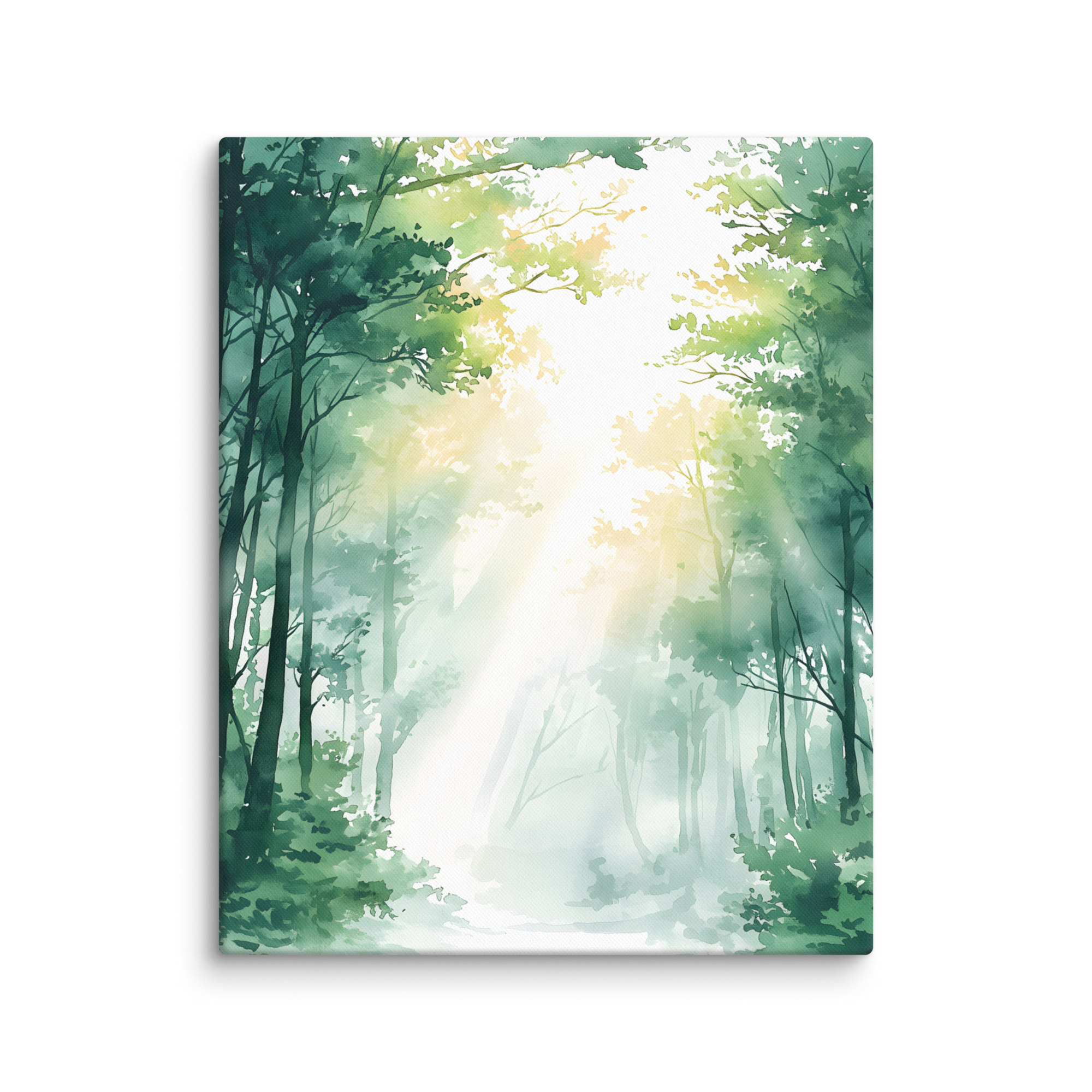 Forest Filter — Japandi komorebi canvas, minimalist Japanese wall art