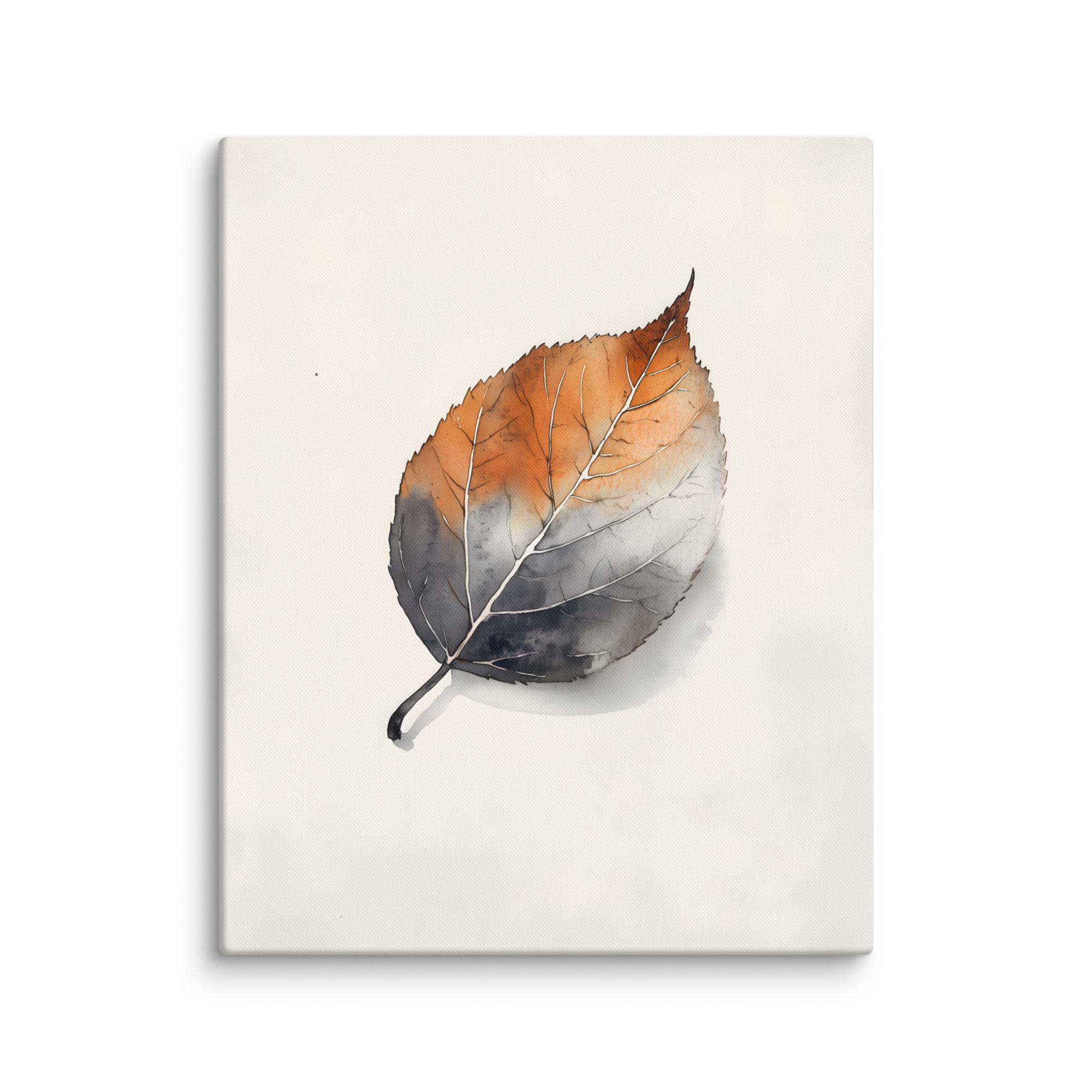 Single Leaf — Japandi ma canvas, minimalist Japanese wall art