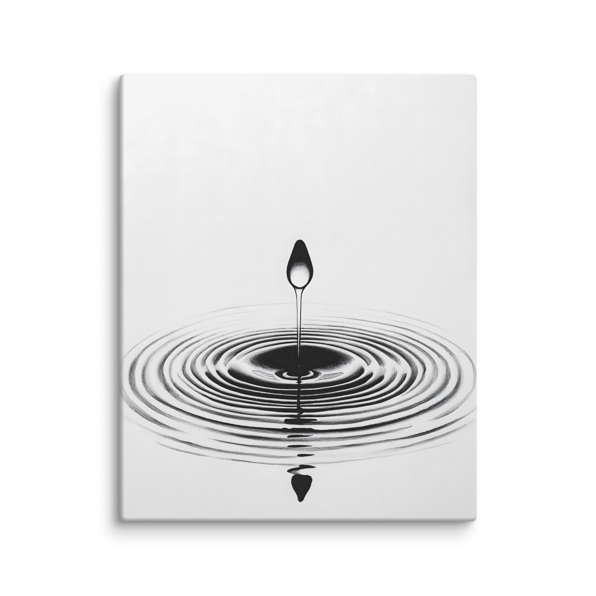Waterdrop — Japandi zen nature canvas, minimalist Japanese wall art