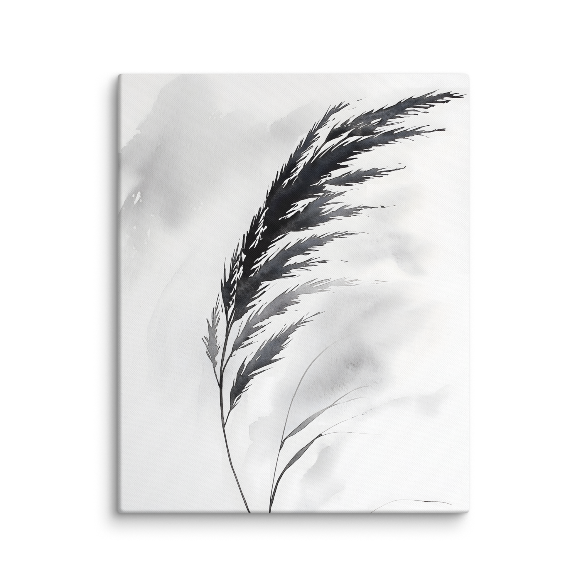 Wild Grass — Japandi zen nature canvas, minimalist Japanese wall art