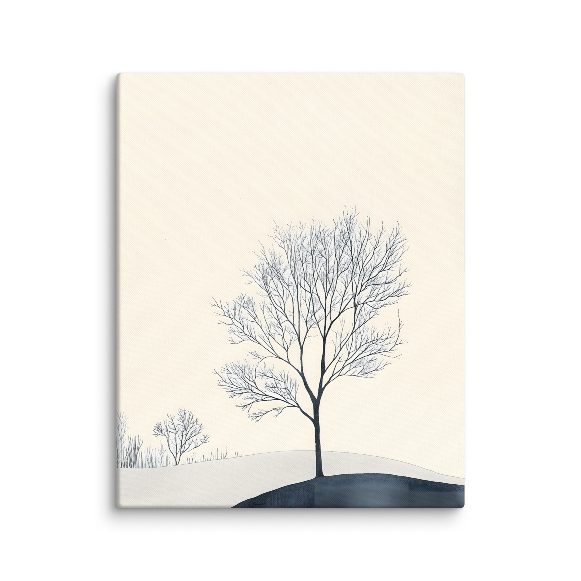 Distant Divide — Japandi ma canvas, minimalist Japanese wall art