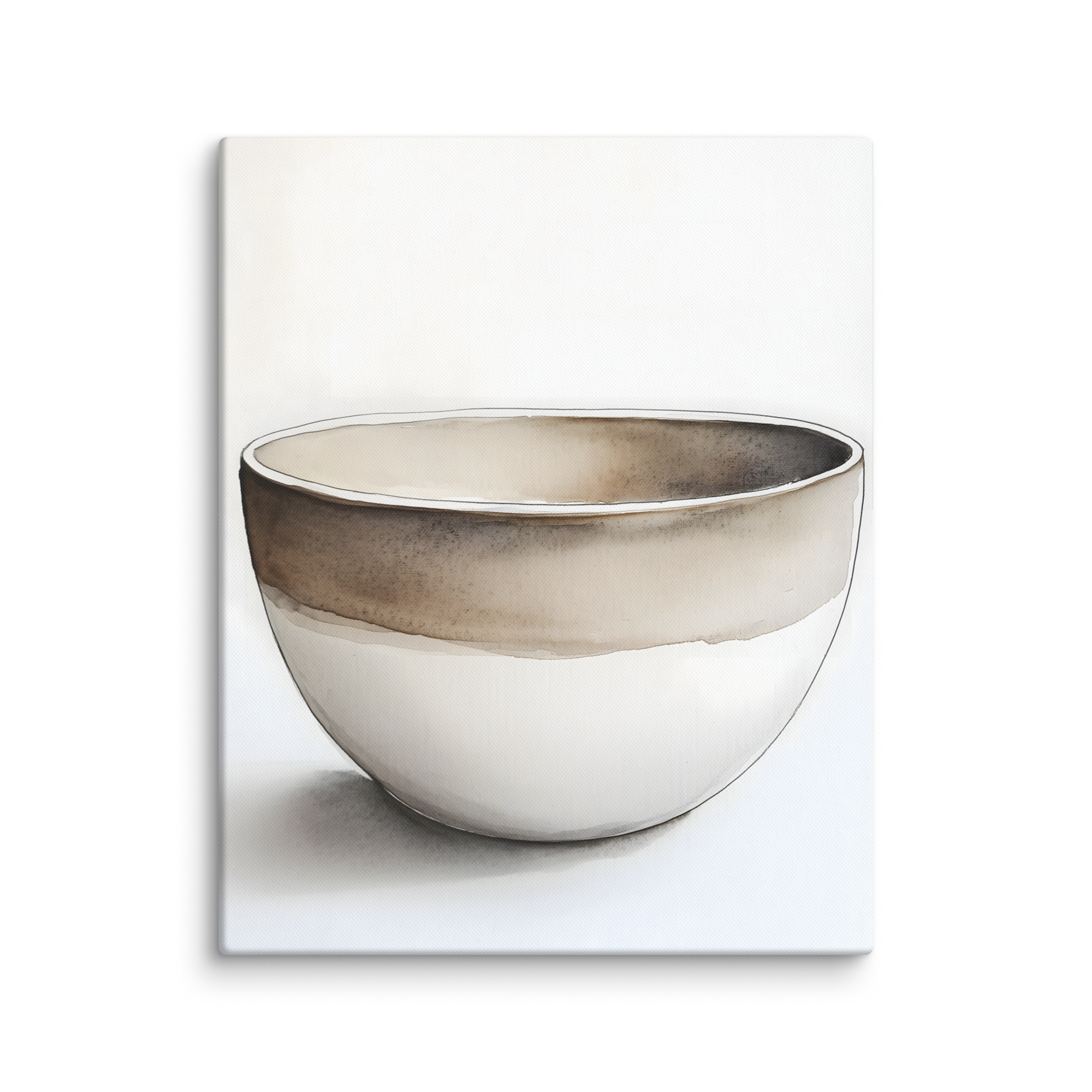 Clay Form — Japandi wabi-sabi canvas, minimalist Japanese wall art