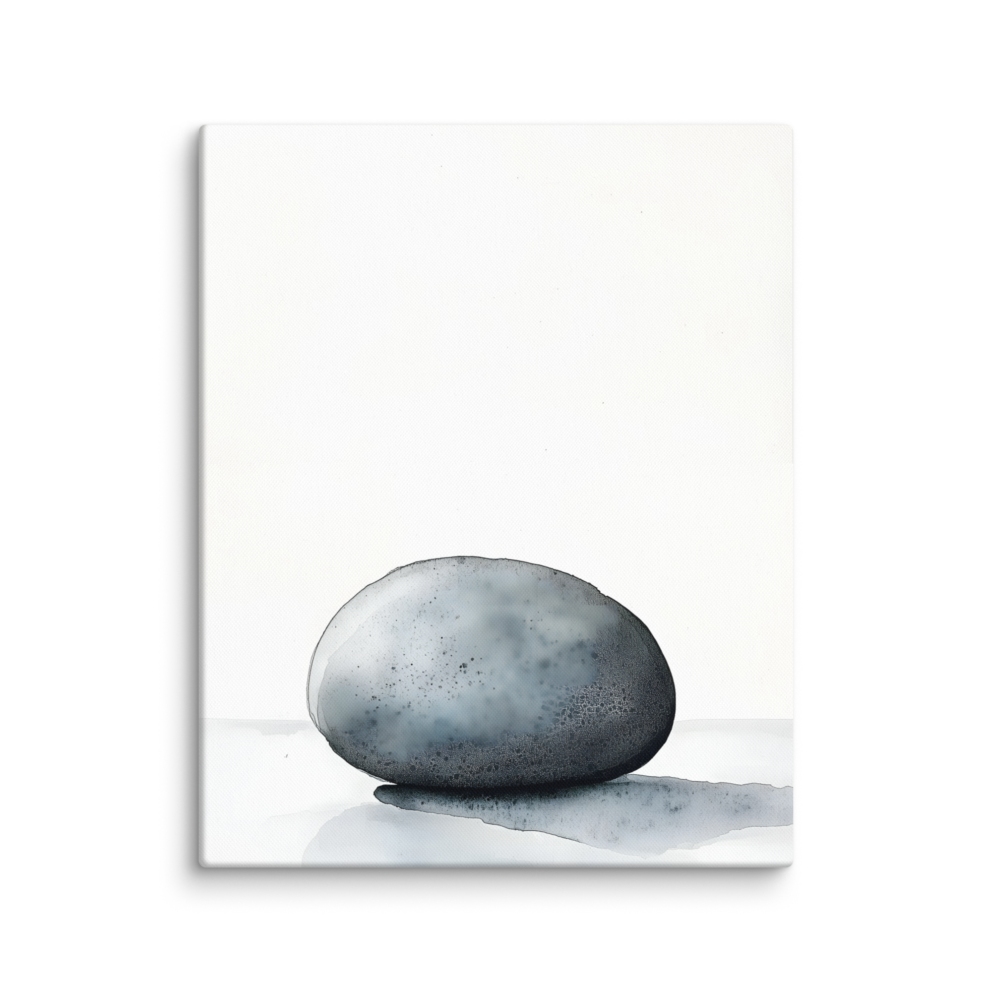 Worn Stone — Japandi wabi-sabi canvas, minimalist Japanese wall art