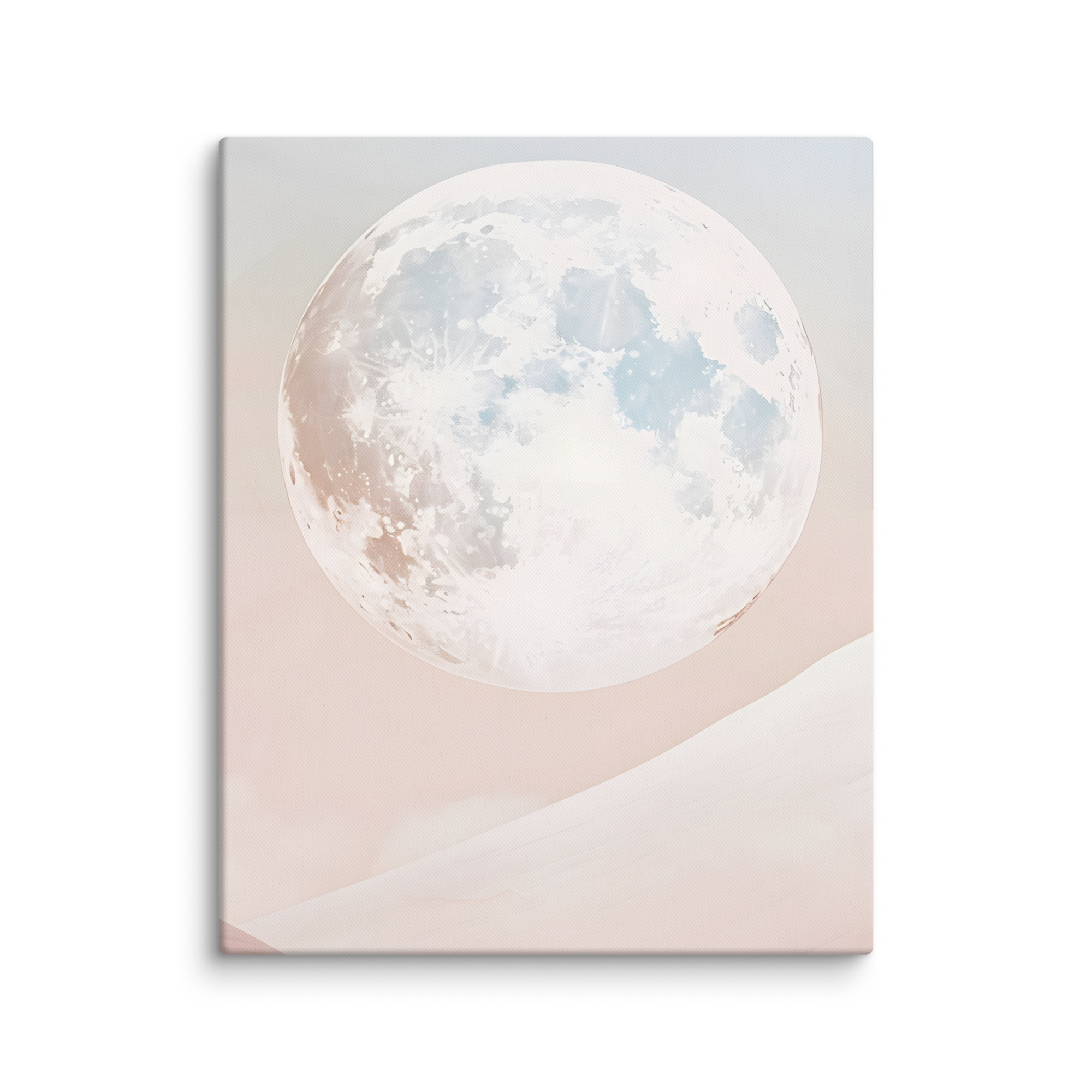 Moon — Japanese minimalist zen ink canvas wall art