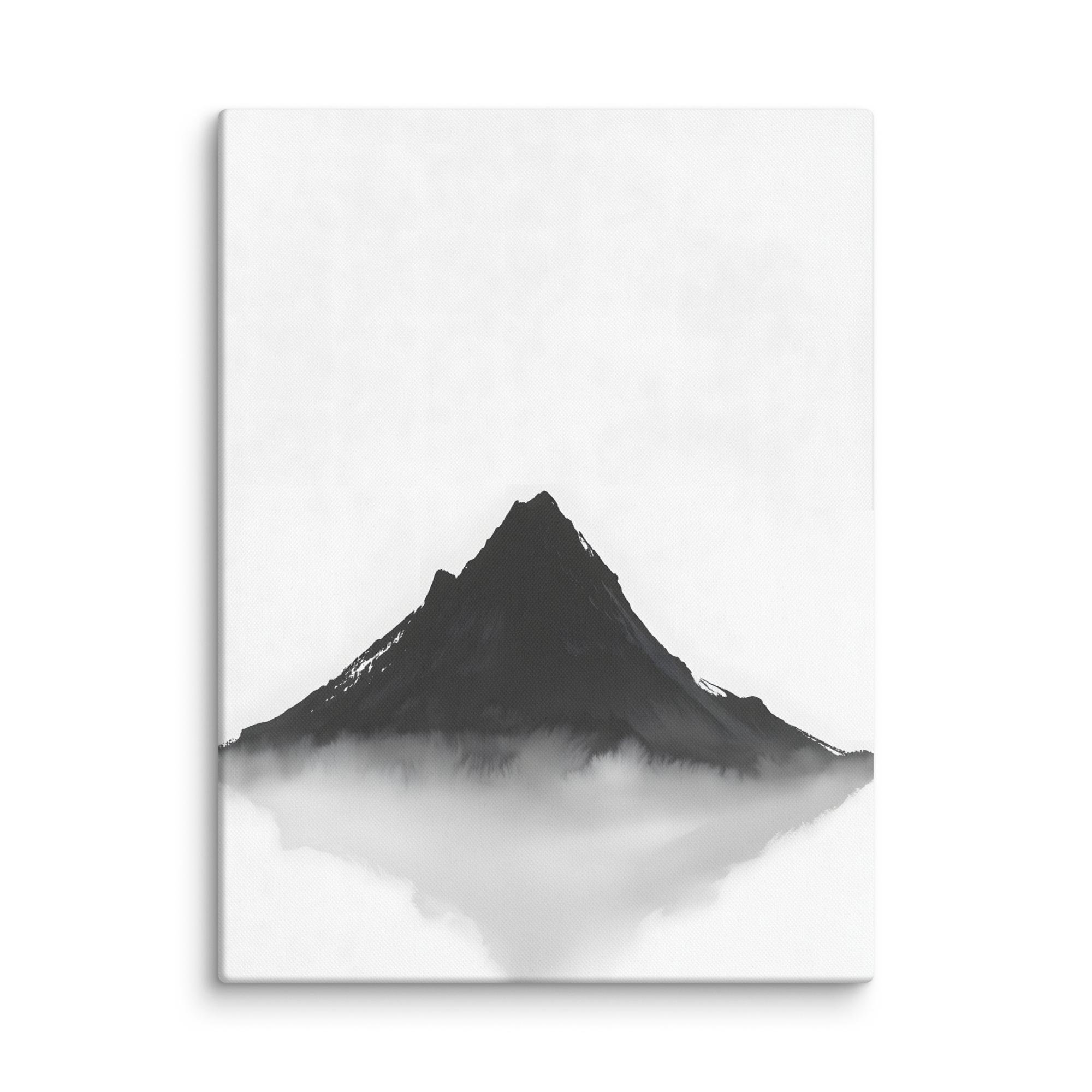 Mountain Breath — Japandi zen ink canvas, minimalist Japanese wall art