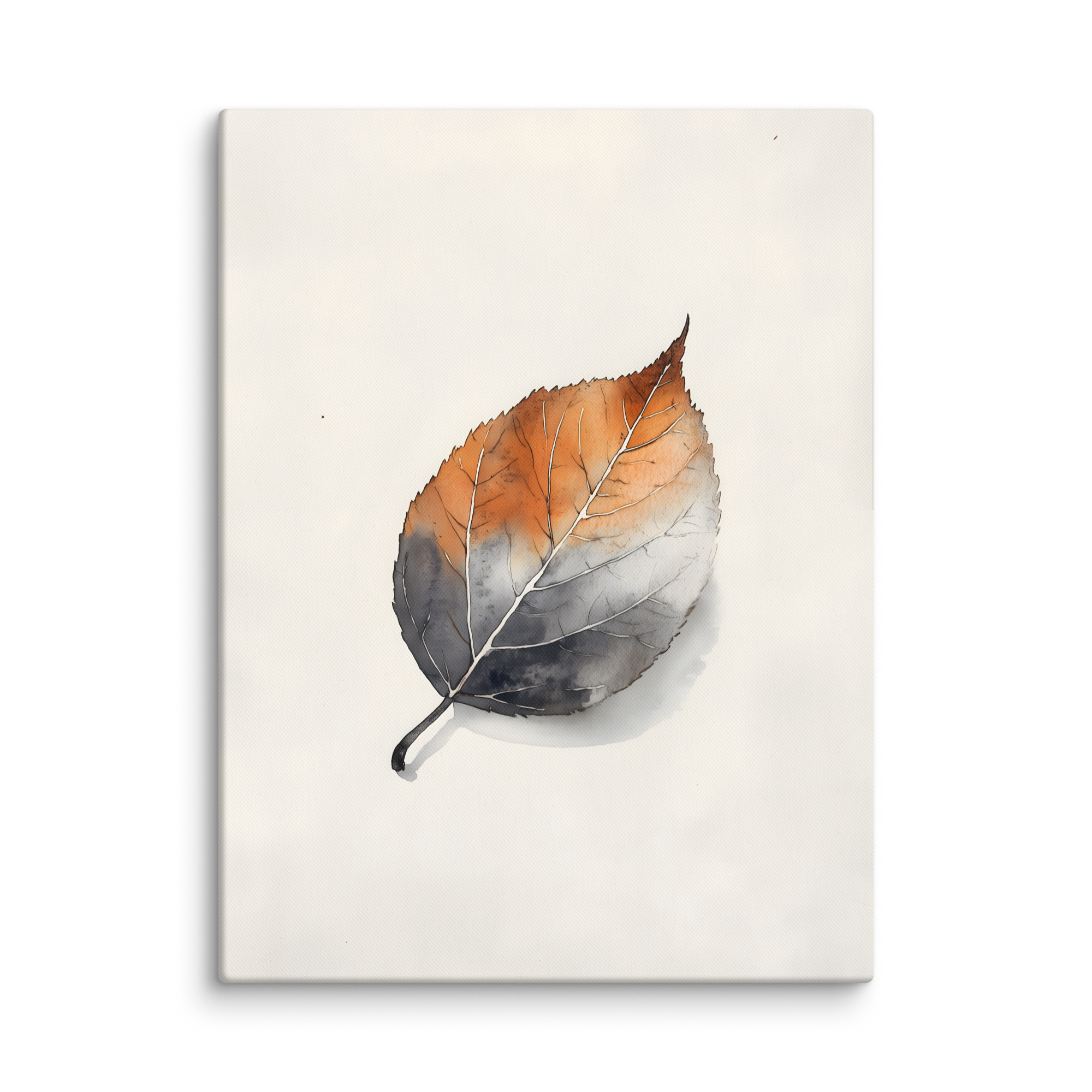 Single Leaf — Japandi ma canvas, minimalist Japanese wall art