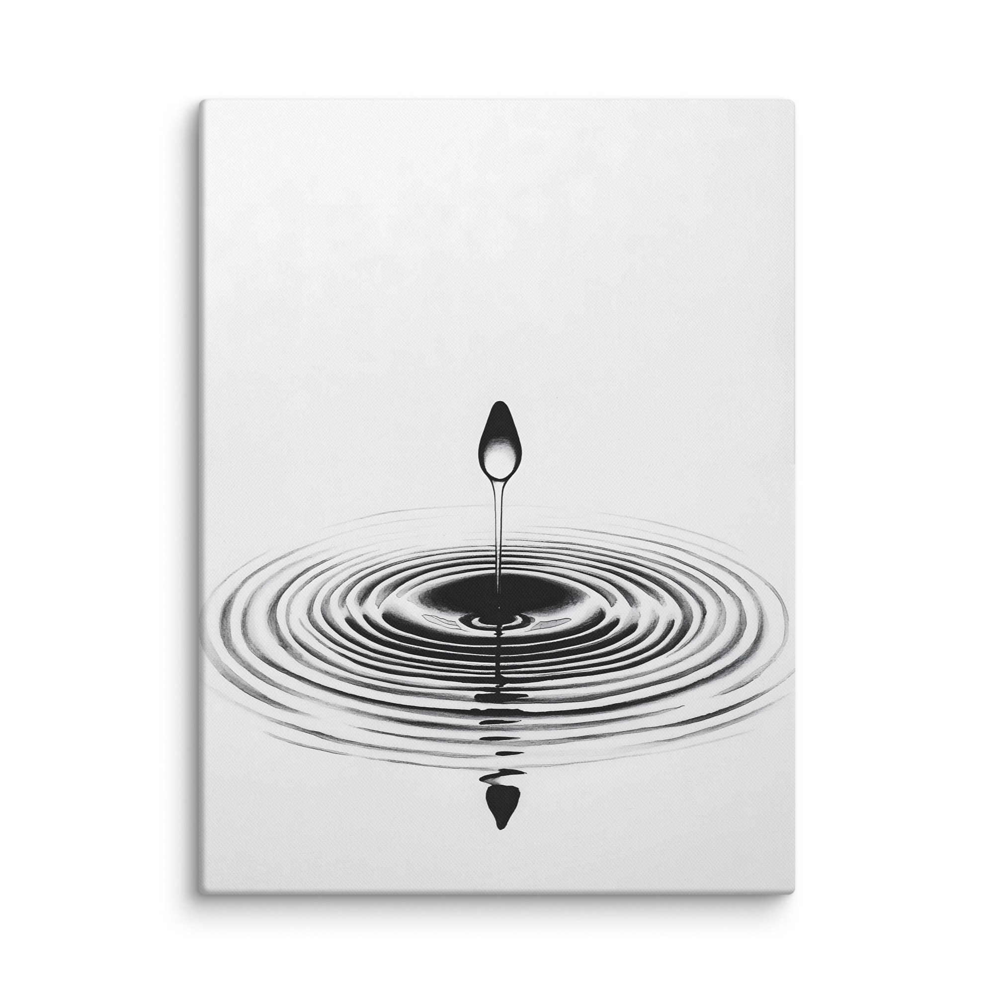 Waterdrop — Japandi zen nature canvas, minimalist Japanese wall art