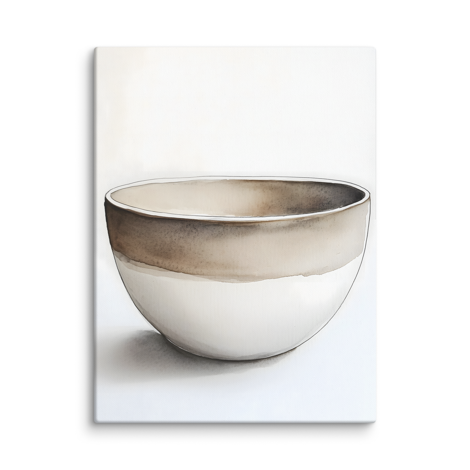 Clay Form — Japandi wabi-sabi canvas, minimalist Japanese wall art