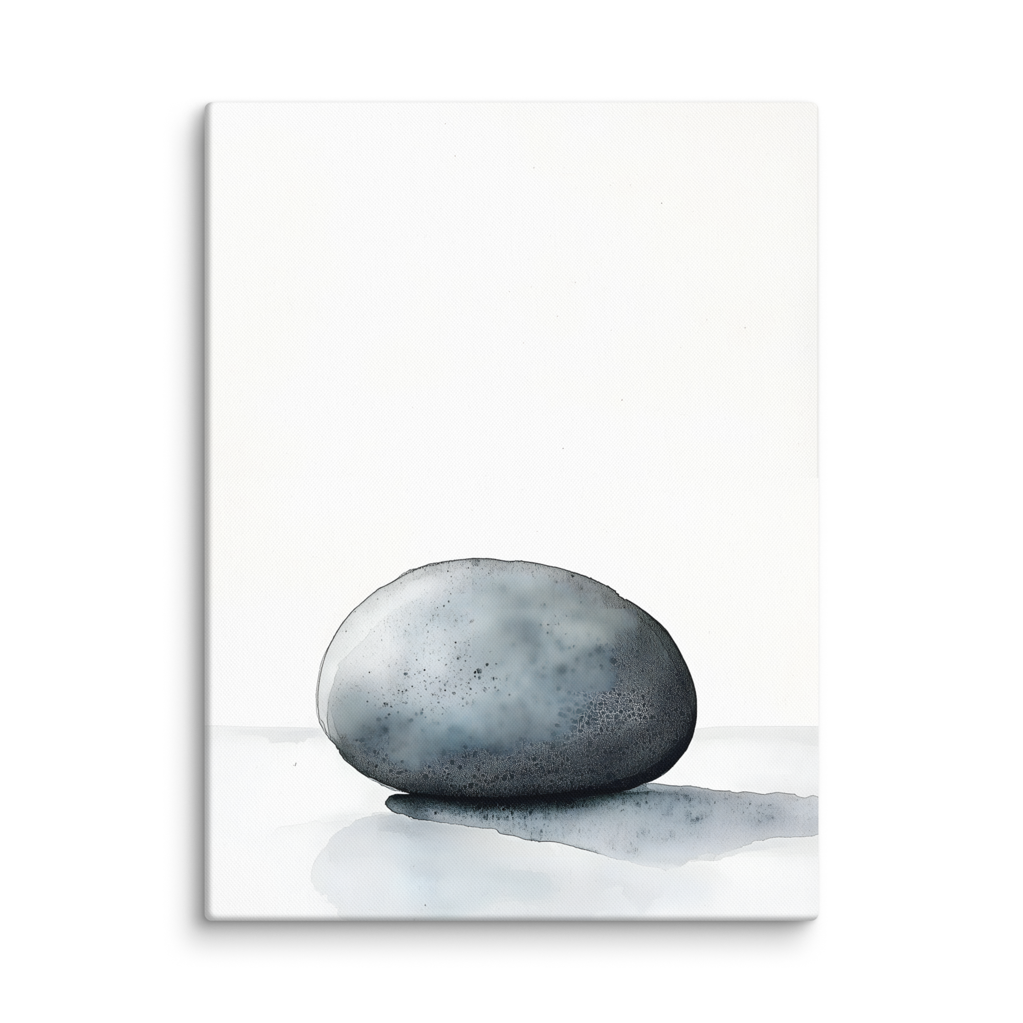 Worn Stone — Japandi wabi-sabi canvas, minimalist Japanese wall art