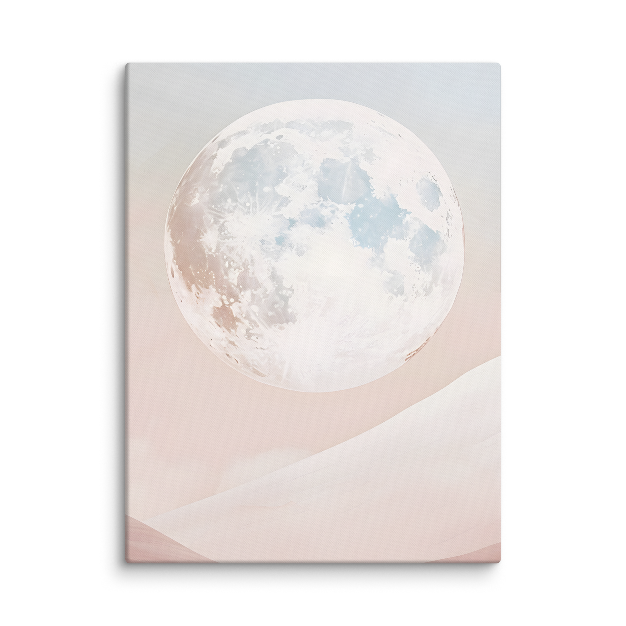 Moon — Japanese minimalist zen ink canvas wall art