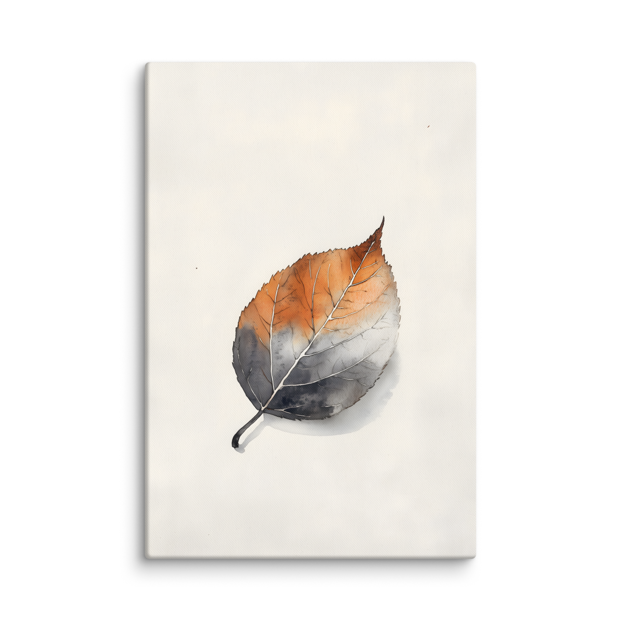 Single Leaf — Japandi ma canvas, minimalist Japanese wall art