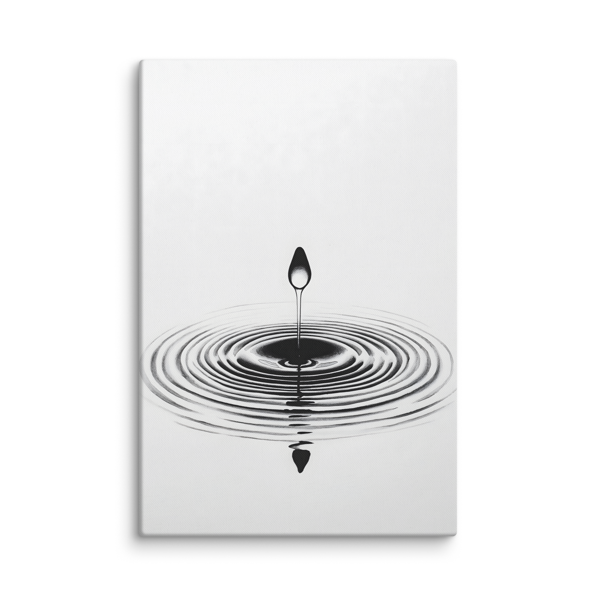 Waterdrop — Japandi zen nature canvas, minimalist Japanese wall art