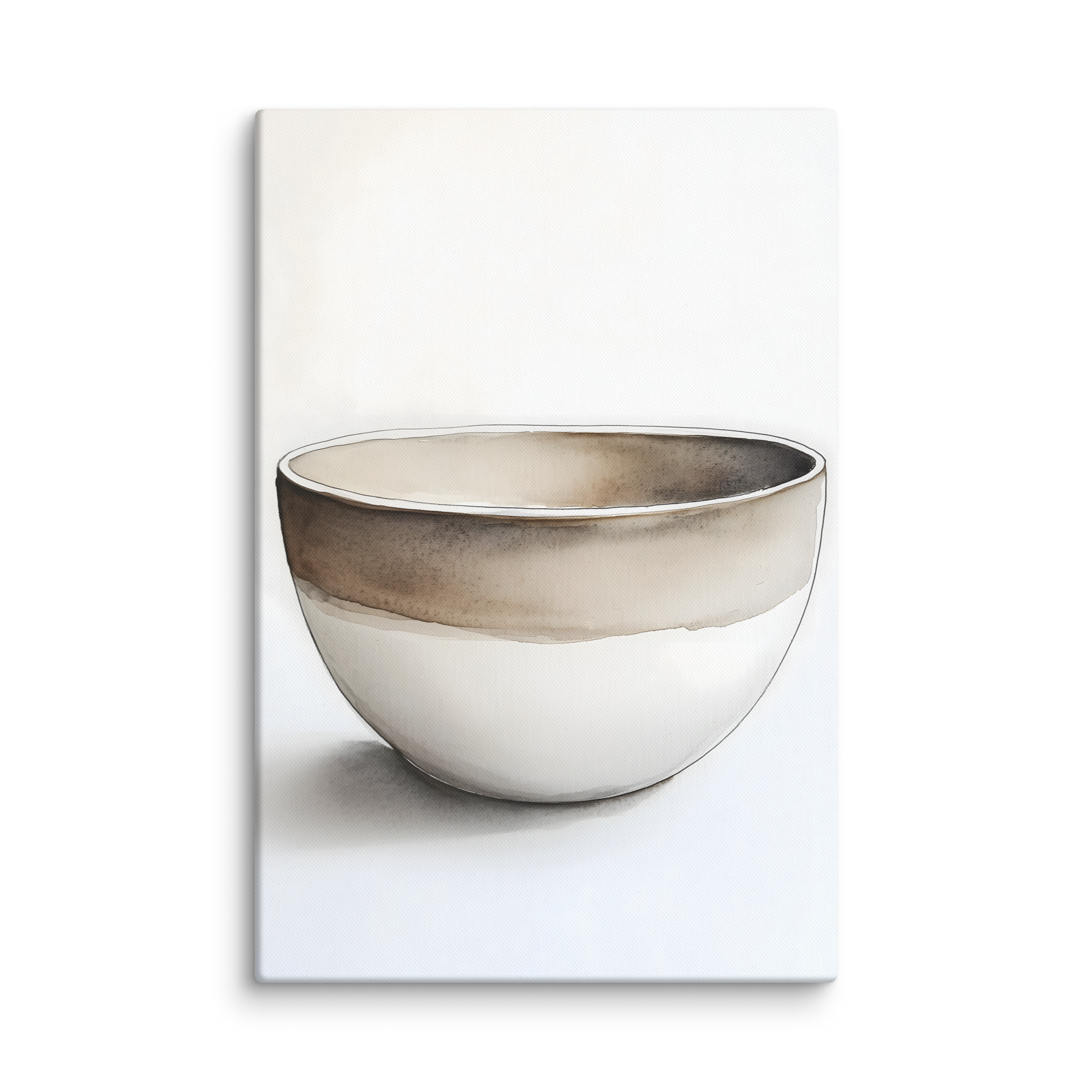 Clay Form — Japandi wabi-sabi canvas, minimalist Japanese wall art