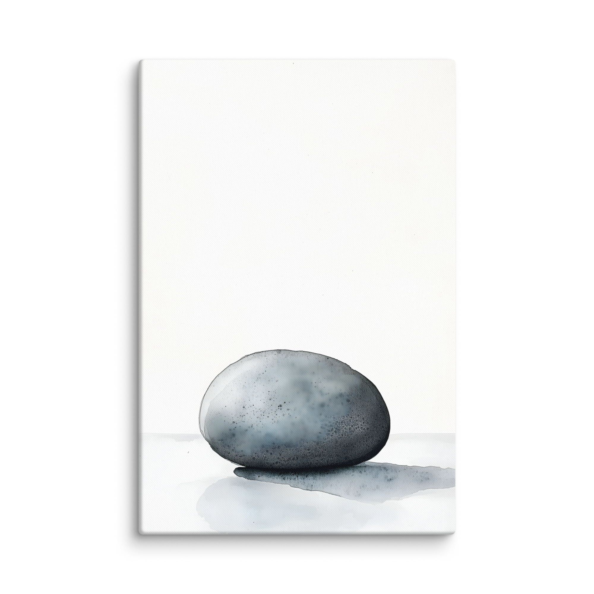 Worn Stone — Japandi wabi-sabi canvas, minimalist Japanese wall art