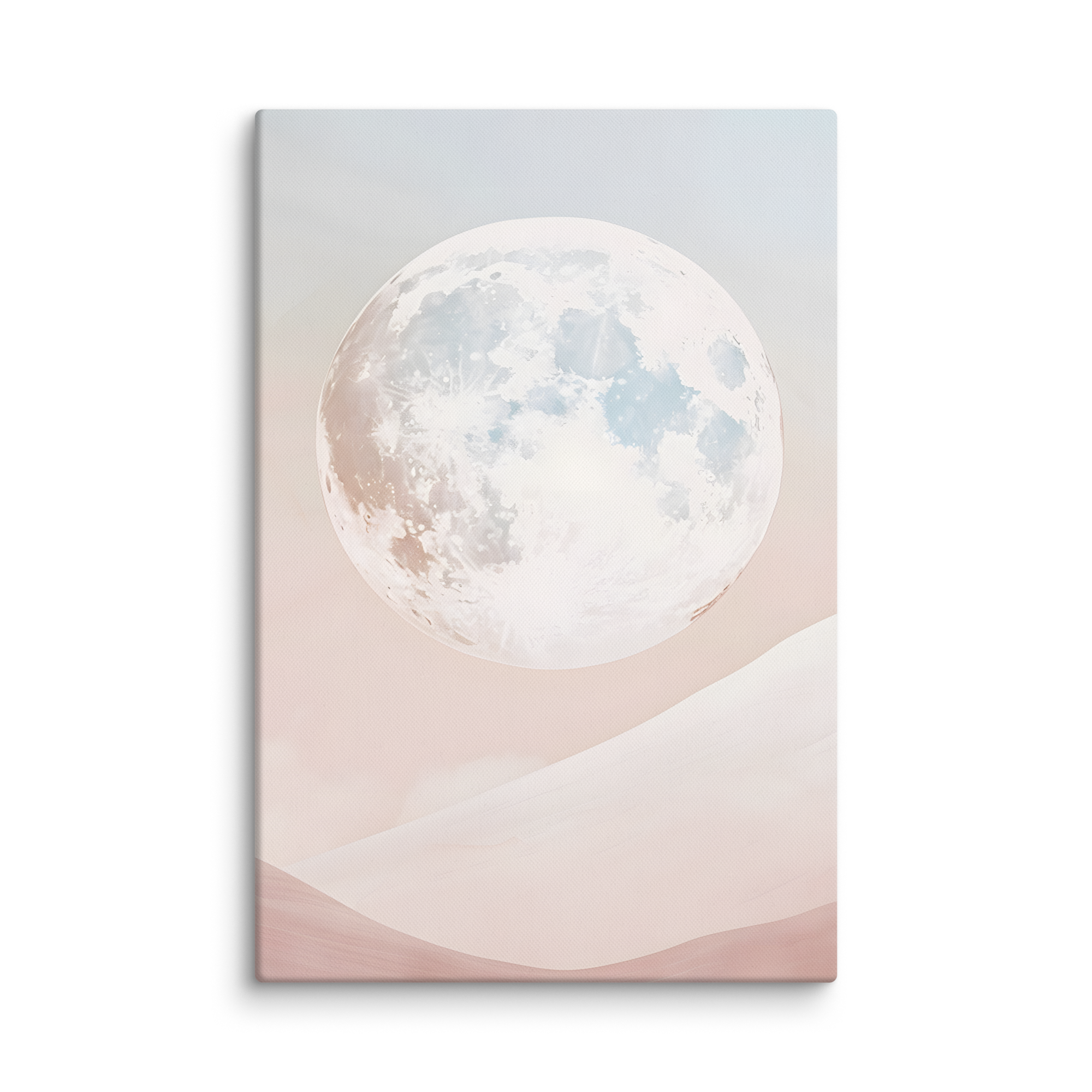 Moon — Japanese minimalist zen ink canvas wall art