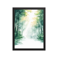 Forest Filter — Japandi komorebi framed print, minimalist Japanese wall art