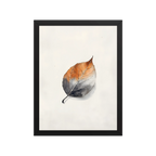 Single Leaf — Japandi ma framed print, minimalist Japanese wall art