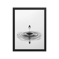 Waterdrop — Japandi zen nature framed print, minimalist Japanese wall art