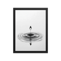 Waterdrop — Japandi zen nature framed print, minimalist Japanese wall art