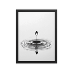 Waterdrop — Japandi zen nature framed print, minimalist Japanese wall art