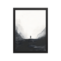Distant Figure — Japandi ma framed print, minimalist Japanese wall art
