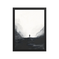 Distant Figure — Japandi ma framed print, minimalist Japanese wall art