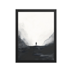 Distant Figure — Japandi ma framed print, minimalist Japanese wall art