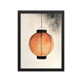 Paper Lantern — Japandi wabi-sabi framed print, minimalist Japanese wall art