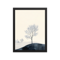 Distant Divide — Japandi ma framed print, minimalist Japanese wall art