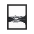 Still Water — Japandi zen ink framed print, minimalist Japanese wall art