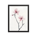 Cherry Absence — Japandi zen nature framed print, minimalist Japanese wall art
