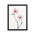 Cherry Absence — Japandi zen nature framed print, minimalist Japanese wall art